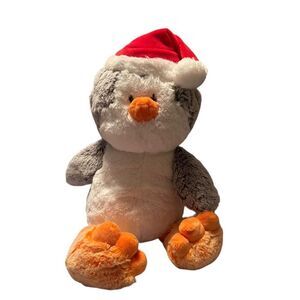 Animal Adventure Kids Multicolor Santa Hat Penguin Stuffed Animal Plush Toy